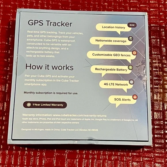 BNIB Cube Vehicle and Pet GPS Tracker C7004 - Picture 12 of 12